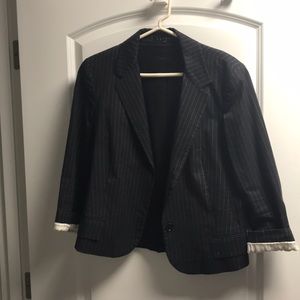 Theory pinstripe boyfriend blazer